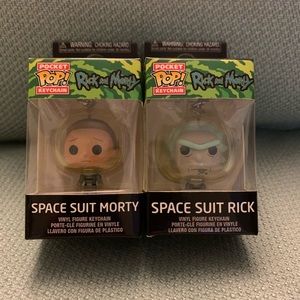 Spacesuit Rick/Morty Keychain Set FUNKO POP!